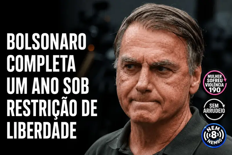 BOLSONARO COMPLETA UM ANO SOB RESTRIÇÃO DE LIBERDADE