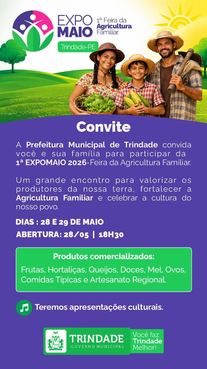 1ª Expomaio: Trindade celebra a força da agricultura familiar com feira que une tradição, sabor e cultura do campo