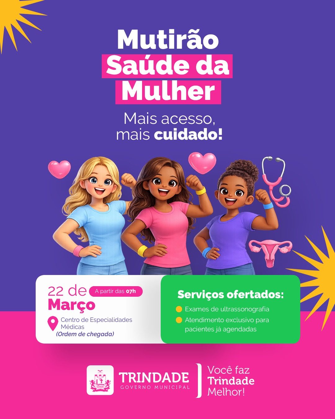 Mutirão de Saúde em Trindade-PE: Prefeitura Realiza Ação Especial para Mulheres no Centro de Especialidades